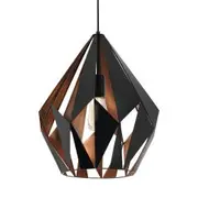 Eglo Carlton 385mm Black Steel Pendant Light