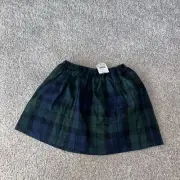 J crew Factory Black watch Plaid Skirt Girls Size XS 4-5