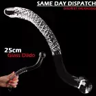 Crystal Glass Dildo Spiral Anal Plug Beads Butt Plug Vagina GSpot Sex Toy