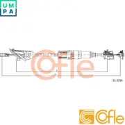 CLUTCH CABLE 11.3214 FOR PEUGEOT 106/II/Van/Hatchback CDZ/CDYTU9 1.0L VJX 1.5L