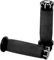 Roland Sands Chrono Gloss Black Grips 0063-2036-BM Made In USA