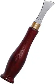 PLAFOPE DIY Leather Edging Tool Leather Trimmer Cutter Wood Handle Groove Edges Crimper for Smooth Edges