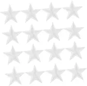 Gadpiparty 24pcs Star Iron Embroidered Patches for Clothing Hats and Backpacks Durable Faderesistant Applique for Sewing Crafts Multipack Decoration Options White Five Design