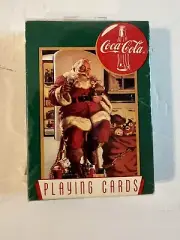 NIP 1995 Coca-Cola , Coke Santa Paying Cards, Christmas