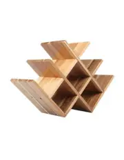 [Sherwood Home] Natural Acacia Wood Tabletop Wine Rack 8 Bottle in Brown
