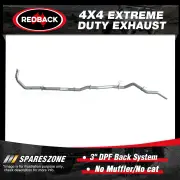 Redback 3" Exhaust No Muffler/Cat for Mitsubishi Triton MQ 2.4L 05/15-12/18