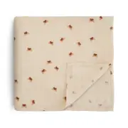 Mushie Organic Cotton Muslin Swaddle Blanket - Butterflies
