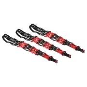 3Pcs Sturdy Basketball Mesh Net Bag Carry Bag Ball Carrier, Black Red