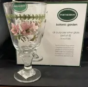 Portmeirion Botanic Garden Brand New Set of 4 All Purpose Wine Glasses Goblets