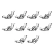 M5 Wing Nuts Carbon Steel Hand Twist Tighten Ear Butterfly Nut 10 Pcs