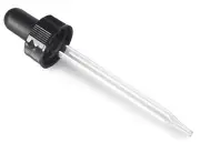 Black Straight Tip Glass Dropper for Bottles 240 Pack (18-400 neck Size)