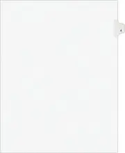 Individual Legal Exhibit Avery(R) Style Dividers 4 Side Tab 8.5x11in 25 Sets/PK
