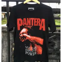 在飛比找蝦皮購物優惠-Pantera VULGAR 樂隊 T 恤展示 POWER 