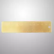 1PC Mini Retro Brass Ruler Engraved Handy Straight Scale Ruler with Round Hole