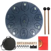 Steel Tongue Drum, 12 Inch 13 Tones Tank Drum C Key Percussion Steel Drum Kit...