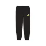 Puma Essentials TwoTone Logo Pants Youth Boys Black Casual Athletic Bottoms 5869