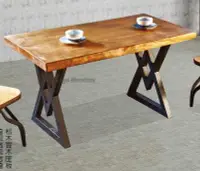 在飛比找Yahoo!奇摩拍賣優惠-【N D Furniture】台南在地家具-烤漆鐵管腳座松木