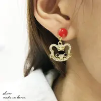 在飛比找蝦皮購物優惠-韓國925純銀老虎耳環