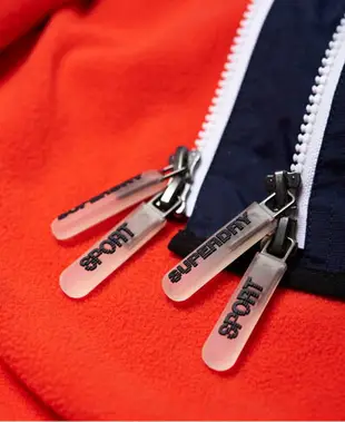 跩狗嚴選 特價比買一送一還便宜 極度乾燥 Superdry 男款 運動款 刷毛保暖 外套 風衣 深藍紅 雙排拉鍊 反光 連帽