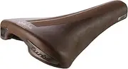 [Selle Italia] Turbo Bullitt - Classic Saddle for Vintage Retro City Bike Genuine Leather FeC Alloy Frame - Brown