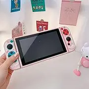 ENFILY Cute Hello Kitty Case Compatible with Nintendo Switch, Dockable Case Cover, Ergonomic Soft TPU Grip Case for Joycon, Sparkle Skin Set