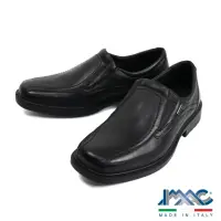 在飛比找momo購物網優惠-【IMAC】義大利科技輕底真皮休閒鞋 黑色(250008-B