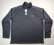 Adidas Climalite Black Gray 1/4 Zip Pullover Jacket Mens 2XL