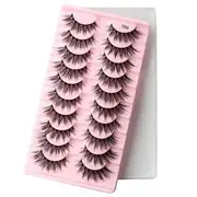 Lashie - Set of 10 Pairs: Doll Eye Volume False Eyelashes Y504 - One Size
