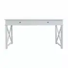Hamptons Halifax Side Cross Console Hall Table/ Study Desk in White