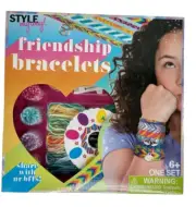Style My Way Friendship Bracelets Kit - Ages 6+ Thread Beads Charms - New