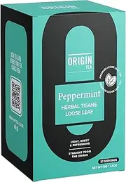 Origin Tea Peppermint Caffeine Free Loose Leaf Herbal Tea (75 g)