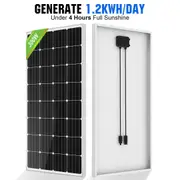 ECO-WORTHY 300W Mono Solar Panel 12V Battery Charge Caravan Camping RV plug&play