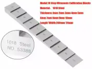 10 Step Ultrasonic Thickness Gauge Calibration Test Block 1018 Steel NDT Testing
