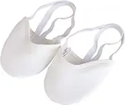 [KOMBIUDA] Half Sole Shoes for Women Non Slip Rhythmic Gymnastics Slippers Comfortable Modern Dance Footwear White