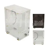 Mini ITX Case 4.3L Clear Acrylic Panel 360° Cooling Cushioning Foot Pads Min ADS