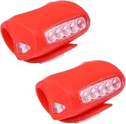FOYTOKI 2Pcs Strobe Bike Light Red Front Headlight Taillight for Cycling Easy to Attach Durable for City and Mountain Biking