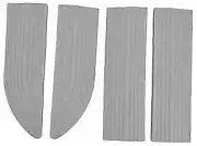 4Pcs Rubber Threshold Ramp, Universal Vacuum er Robot Door Sill Wheelchair Gray