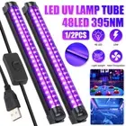 48LED UV Black Light Bar Fixtures Ultraviolet Lamp Strip US Plug DJ Party Club