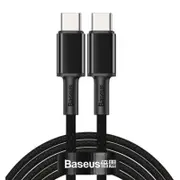1M USB-C to USB-C High Density Braided Fast Charging Data Cable 100W Black Baseus