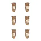 36pc Antheia Green Homewares 10cm Coco Fibre Pot Seed Starters Home Decor BRWN
