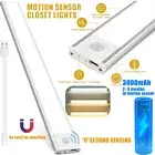 Dimmable LED Motion Sensor Light Rechargeable Magnetic Closet Cabinet Lights