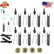 8-Piece Stainless Steel EKG Caliper & ECG Measuring Tool Set - Portable Design