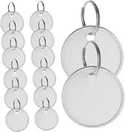 80pcs Key Tags with Metal Rings Blank Round Paper Labels for Easy Identification Home Office and Events and Versatile Key Identification Tags for DIY Projects