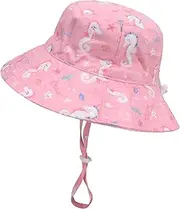 [Ptduabenlu] Baby Sun Hat Toddler UPF 50+ Summer Sun Protection Cap Infant Beach Wide Brim Bucket Hat for Kids Boys Girls