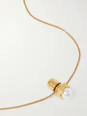 [TOTEME] TOTEME - Gold-tone And Faux Pearl Necklace - White - One size One size White