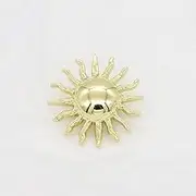 LIBERGA 20 Pcs Metal Buttons with Shank, Sun Shape Sewing Button for Women Clothes Cardigans Coat Craft Projects, Light Gold, 22mm