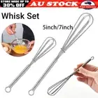 2Pcs 5/7 inch Stainless Steel Hand WhiskCream WhipperKitchen Baking Gadgets
