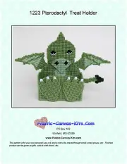 Pterodactyl Dinosaur Treat Holder-Plastic Canvas Pattern or Kit