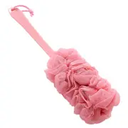 Large Long Handle Bath Brush, Bath Ball Massage Brush(Pink)