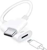 USB C to Lightning Headphone Audio Adapter for iPhone 15 Pro Max 15 Plus,Type C Male to Female Lightning Earphone Converter Dongle for iPad Pro Air Mini MacBook (Not Support Charging Data Transfer)